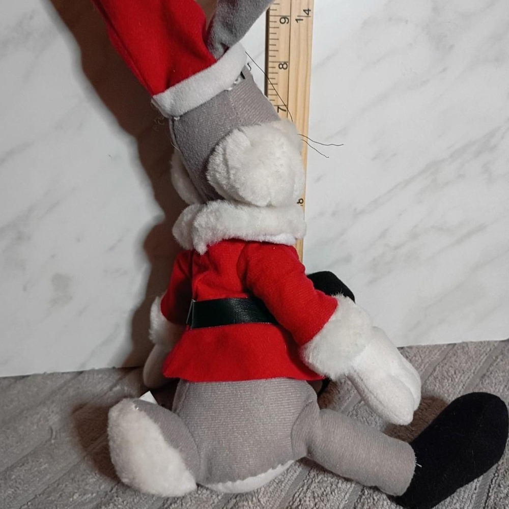 Looney Tunes Bugs Bunny Santa Claus Plush Vintage Holiday Stuffed Animal 12 inch - Picture 2 of 7
